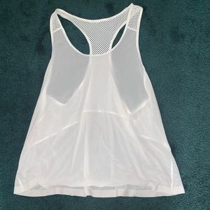 White Lululemon tank mesh back